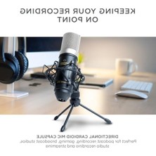 Larskas Kablolu Xlr Kondenser Mikrofon, Masa Standı ile