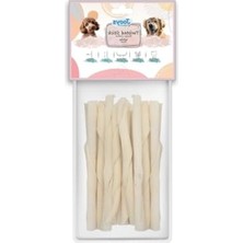 Larskas 12 cm Beyaz Burgu Çubuk - 25 Adet Paket