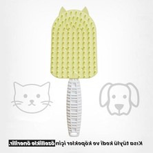 Larskas Silikon Tüy Toplayıcı Tarak; Kedi Fırçası ve Tüy Temizleme Fırçası (Sarı)