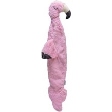 Larskas Flamingo Şeklinde Yavru Köpek Oyuncağı, Peluş, Pembe, 72X27X5 cm