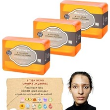 Larskas Kojik Asit & Zerdeçal Sabunu 3 Adet x 140 gr Leke ve Sivilce Karşıtı Kojic Acid - Kolajen - Aha Bha - C Vitamini - Hyaluronic Acid - Shea Butter Yağı Içerikli Aydınlatıcı Sabun