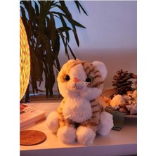 Larskas 30 cm Oturan Peluş Kedi, Yumuşak ve Sevimli Tasarım