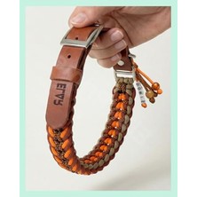 Larskas El Yapımı Kişiye Özel Paracord Köpek Boyun Tasması, Örgü Tasarım