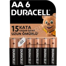 4 Adet Duracell Basic Kalem Pil 6'lı Aa