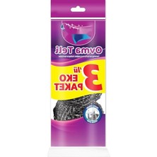 Larskas 3'lü Paslanmaz Ovma Teli Seti