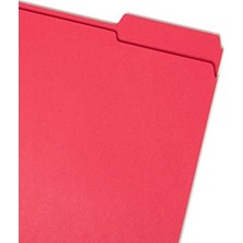 Larskas Dosya Klasörü, Güçlendirilmiş 1/3 Kesimli Tab, Mektup Boyutu, Kırmızı, Kutu Başına 100 (12734)