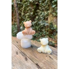 Larskas Mini Tekli Silikon Mum Kalıbı, Teddy Bear Temalı Yaratıcı El Sanatları Için