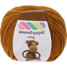 Larskas Açık Kahverengi Amigurumi Örgü Ipi, 50GR 130M Uzunluğunda