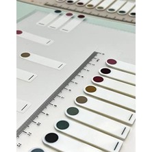 Larskas 10 Renkli Şeffaf Indeks Sticker, Yuvarlak Kenar, Retro Renkler, Ofis Için