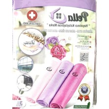 Larskas Pella- Orijinal Pella- Mikrofiber Temizlik Bezi (3'lü Paket) Lila,pembe,koyu Pembe
