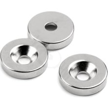 Larskas 3 Adet D15M x 10/5,5mm x 3mm Havşa Delikli Neodyum Mıknatıs