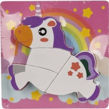 Larskas Eğitici Tahta Puzzle - Unicorn Temalı Oyun