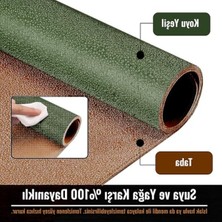 Larskas Çift Renkli 80X40 cm Dikişli Pu Deri Masa Matı, Kaymaz Tabanlı Mousepad
