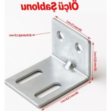 Larskas Metal L Demiri 30X25X38 mm (50 Adet) Raf Mobilya Köşe Destek Aparatı Dayanıklı Duvar Sabitleme Seti