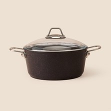 Matmel Siyah Inci Granit Derin Tencere - 24 cm