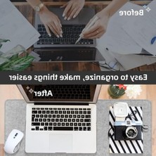 Larskas 100X50 cm Kaymaz Keçe Masa Pedi, Anti-Statik