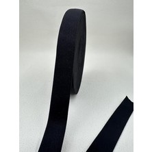 Larskas Siyah 2 cm Düz Dokuma Lastik, 5 Metre