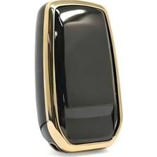 Larskas Autohan Keys Lüx Toyota Corolla Flama x Pack 3 Buton Nano Anahtar Kılıfı Siyah Gold Altın Renk