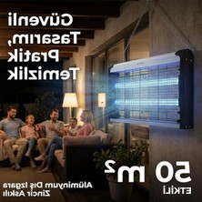 Larskas Mavi LED Işıklı Elektrikli Sivrisinek Öldürücü, 50M2 Alan Kaplar
