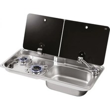 Can 1765 Cam Kapaklı Ocak Evye Kombinasyonu
