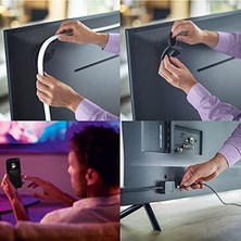 Larskas Akıllı Renkli LED Şerit Aydınlatma, 75 Inç Tv Için Uyumlu
