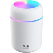 Larskas 300 ml Kapasiteli Mini USB Hava Nemlendirici, LED Işıklı