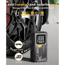 Larskas 4000MAH Hava Kompresörü, Araç ve Bisiklet Lastik Şişirme