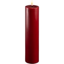 Larskas Bordo Renkli 5X20 cm LED Mum - Estetik Aydınlatma