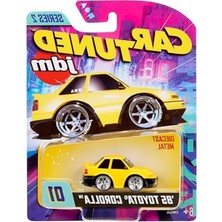 Larskas Diecast Metal Oyuncak Araba - 1985 Toyota Corolla AE86, Sarı Coupe