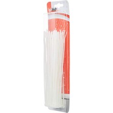 Larskas Beyaz Kablo Bağı, 200 x 2.5 mm Boyutunda 100 Adet Paket