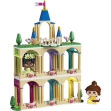 Larskas LEGO Disney Princess Şato ile Mini Belle ve Tiana 43291 – 5 Yaş ve Üzeri Çocuklar Için Karakterlerin Kitap ve Kaşık Aksesuarlarını Içeren Yaratıcı Oyuncak Yapım Seti, Hediye Fikri (358 Parça)