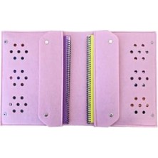 Larskas 4 Bölmeli A4 Boyutunda Keçe Kalemlik ve Tablet Organizer Çanta - Pembe
