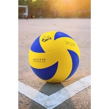 Larskas 8 Panel Sarı-Mavi Voleybol Topu, Iç-Dış Mekan Kullanımı Için