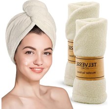 Larskas Mikrofiber Saç Havlusu, 2'li Set, Banyo ve Plaj Için