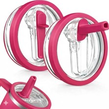 Larskas Sellhubx 40 Oz Uyumlu Yedek Kapak – Sızdırmaz Leakof Tasarım – Bpa Free Yedek & Upgrade Lid –  Quencher ile Uyumlu Bardak & Termos Kapağı + Iç Pipeti (Fuşya - Koyu Pembe)