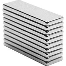 Larskas Neodyum Mıknatıs 30X10X2 Mm, 10 Adet Güçlü Yapışma Özelliği