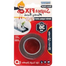 Larskas Gri Renkli Montaj Bandı, 20 mm x 1.5 Metre, Çok Amaçlı Kullanım Için