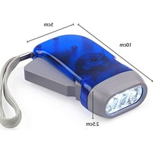 Larskas Dynamo LED El Feneri, Kamp Için 3 LED Aydınlatma