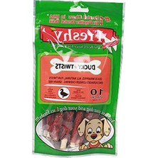 Larskas 90 gr Ördek Kaplı Sütlü Burgu Köpek Ödülü - Renkli ve Lezzetli