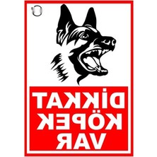 Larskas Dikkat Köpek Var Pvc Uyarı Levhası
