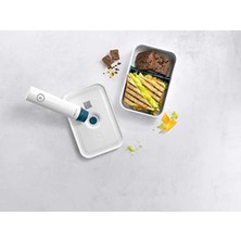 Larskas Vakumlu Yemek Taşıma Kabı, 0.85 Litre, Beyaz-Akdeniz Mavisi