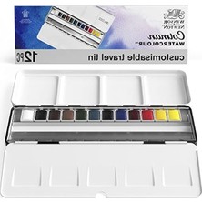Larskas 12 Su Bazlı Aquarellfarben Seti, 1/2 Nap, Blue Box