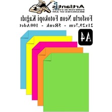 Larskas Fosforlu Renkli A4 Fotokopi Kağıdı, 100 Adet Paket