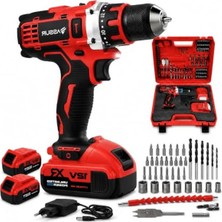 Larskas 12V Şarjlı Vidalama Seti, 84 Parça Uç Seti ile LED Aydınlatmalı
