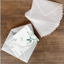 Larskas Beyaz Transparan Zarf, 13X18 cm 5 Adet Set