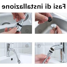 Larskas Musluk Uzatma Hortumu, 360° Dönebilir Filtre ile