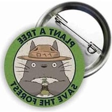 Larskas Totoro Anime Buton Rozeti, Koleksiyoncular Için Özel Tasarım