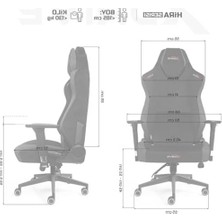 Larskas Profesyonel Oyuncu Koltuğu, Gri/siyah Renk, Ergonomik Tasarım