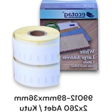 Larskas 89 mm x 36 mm Termal Etiket, Barkod ve Adres Yazıcıları ile Uyumlu 520 Adet Set