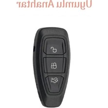 Larskas Lüx Ford Araba Anahtarlık Kılıfı - Siyah ve Gümüş